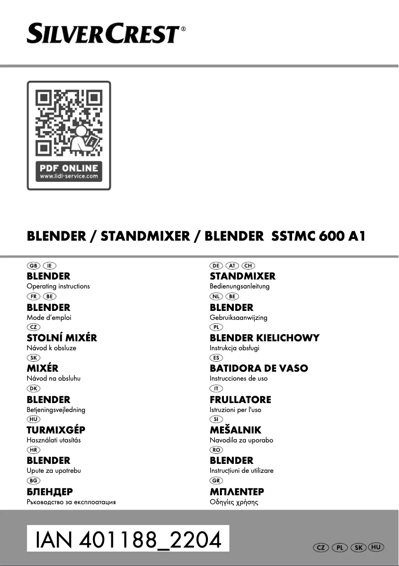 Image de la première page du manuel de l'appareil SSTMC 600 A1