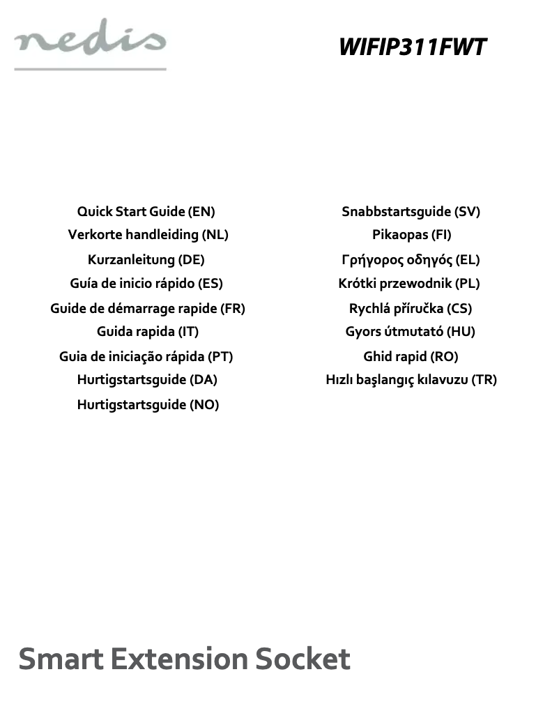 Page 1 de la notice Manuel utilisateur Nedis WIFIP311FWT