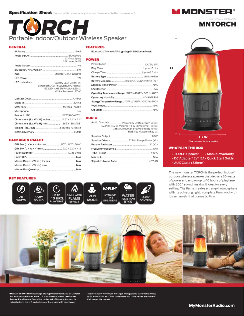 Page 1 de la notice Guide de démarrage rapide Monster Torch