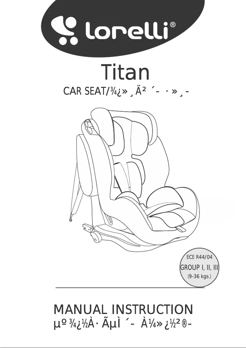 Page n°1 - Manuel utilisateur Lorelli Titan