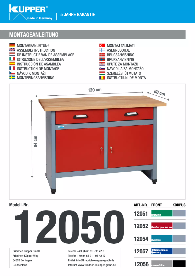 Imagen de la primera página del manual del dispositivo 12057