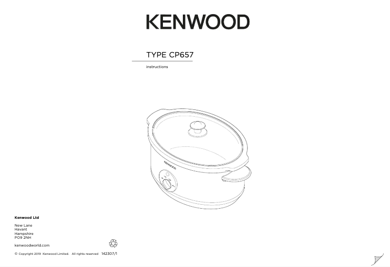 Página 1 del manual Manual de usuario Kenwood CP657