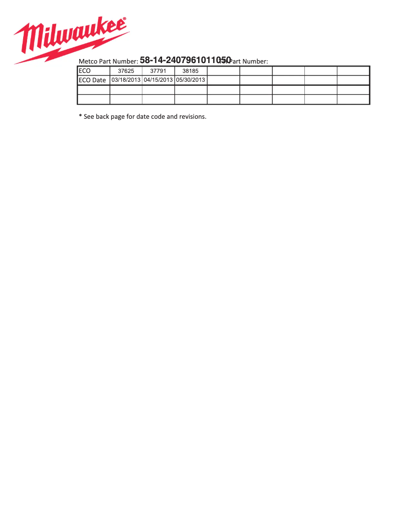 Page n°1 - Manuel d'utilisation et d'entretien Milwaukee 2408-22