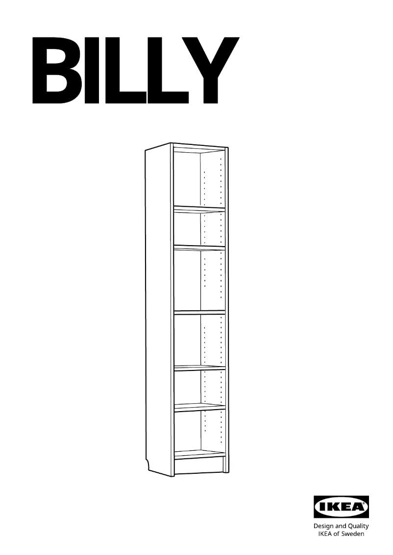 Página 1 del manual Manual de usuario Ikea BILLY 004.958.45
