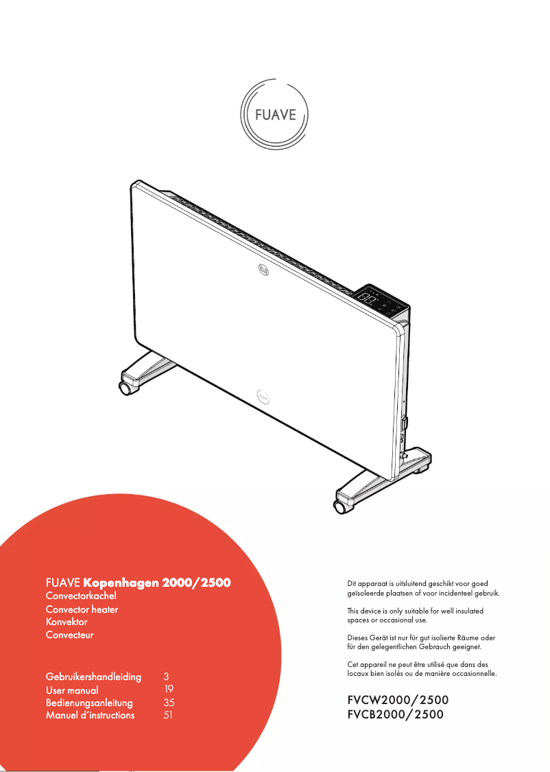 Page 1 de la notice Manuel utilisateur Fuave Kopenhagen 2000