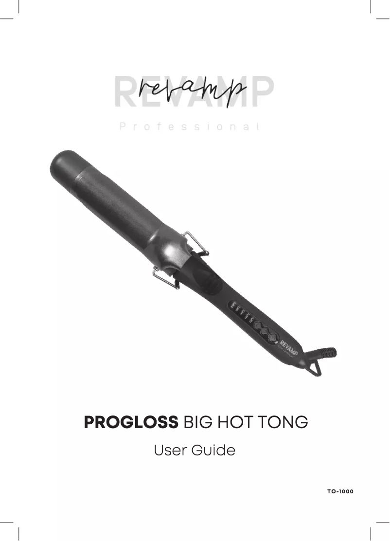 Page 1 de la notice Manuel utilisateur Revamp Progloss Big Tong
