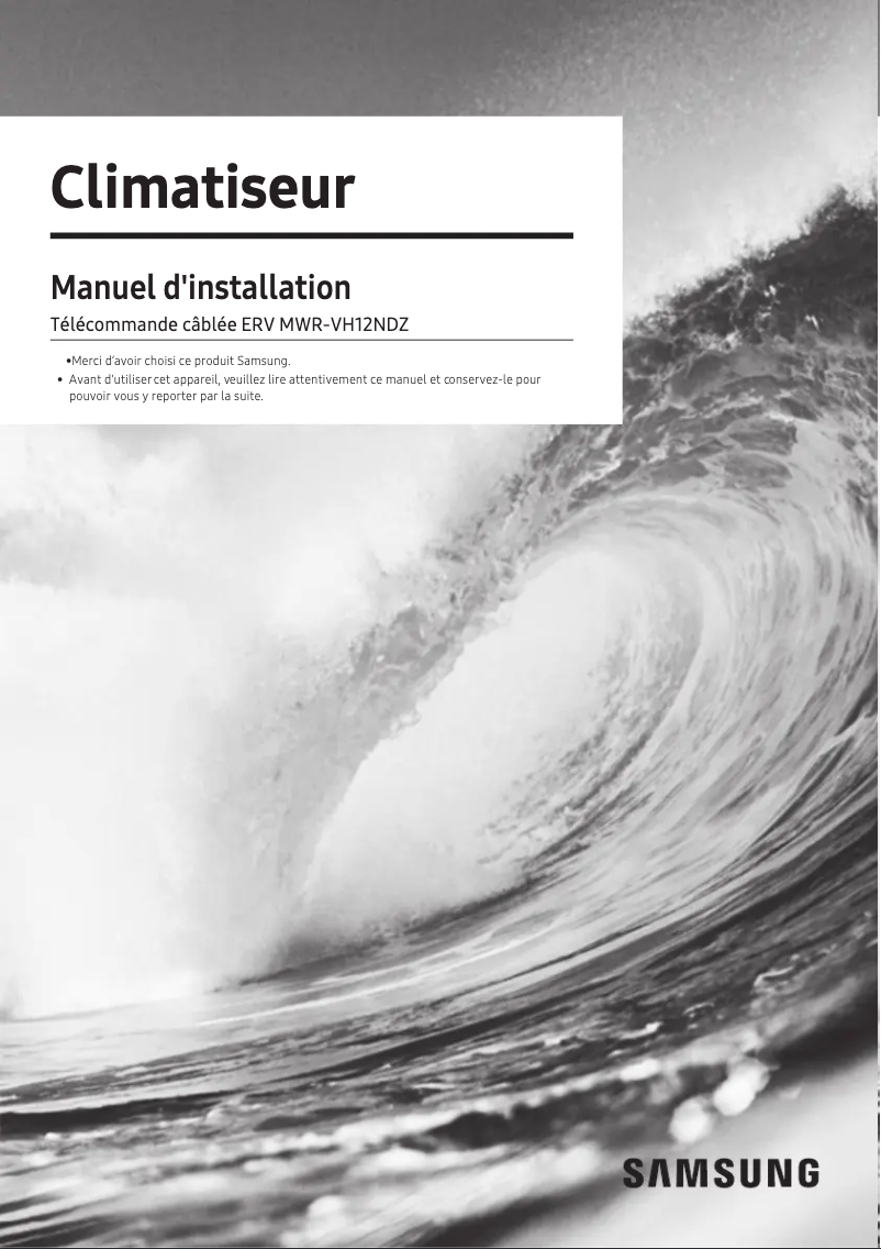 Image de la première page du manuel de l'appareil MWR-VH12NDZ