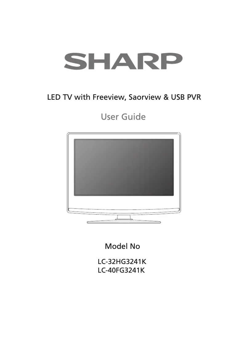 Page n°1 - Manuel utilisateur Sharp LC-32HG3241K
