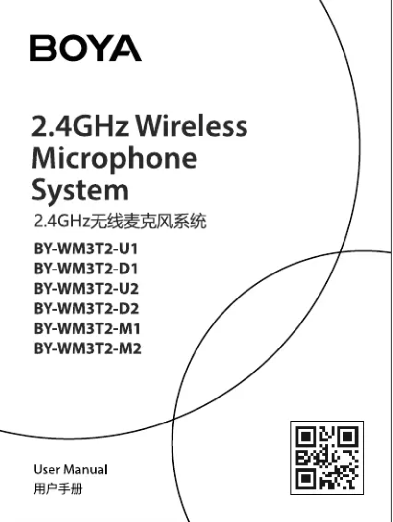 Page n°1 - Manuel utilisateur BOYA BY-WM3T2-D2