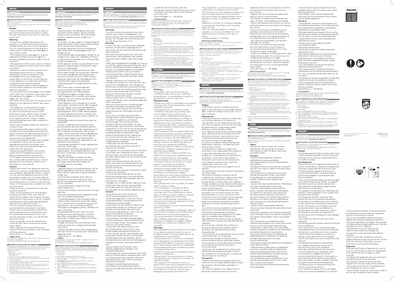 Page n°1 - Manuel utilisateur Philips Avance Collection HR1672