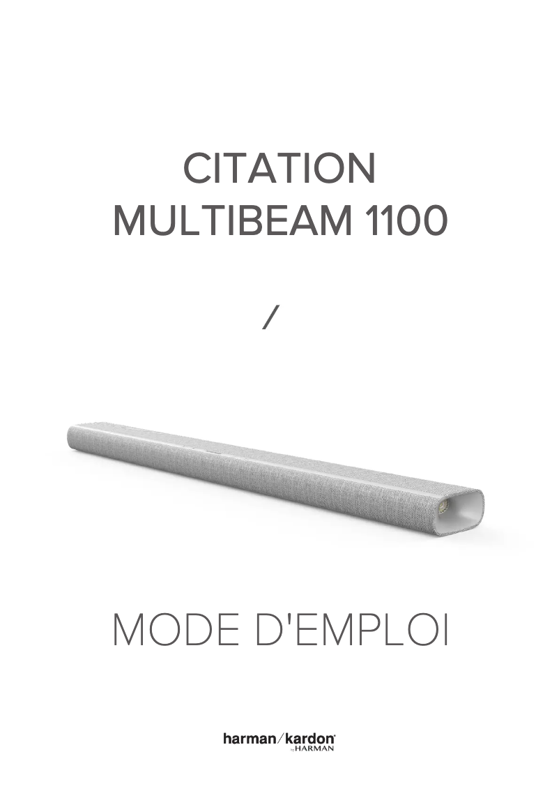 Page 1 de la notice Manuel utilisateur Harman Kardon Citation MultiBeam 1100