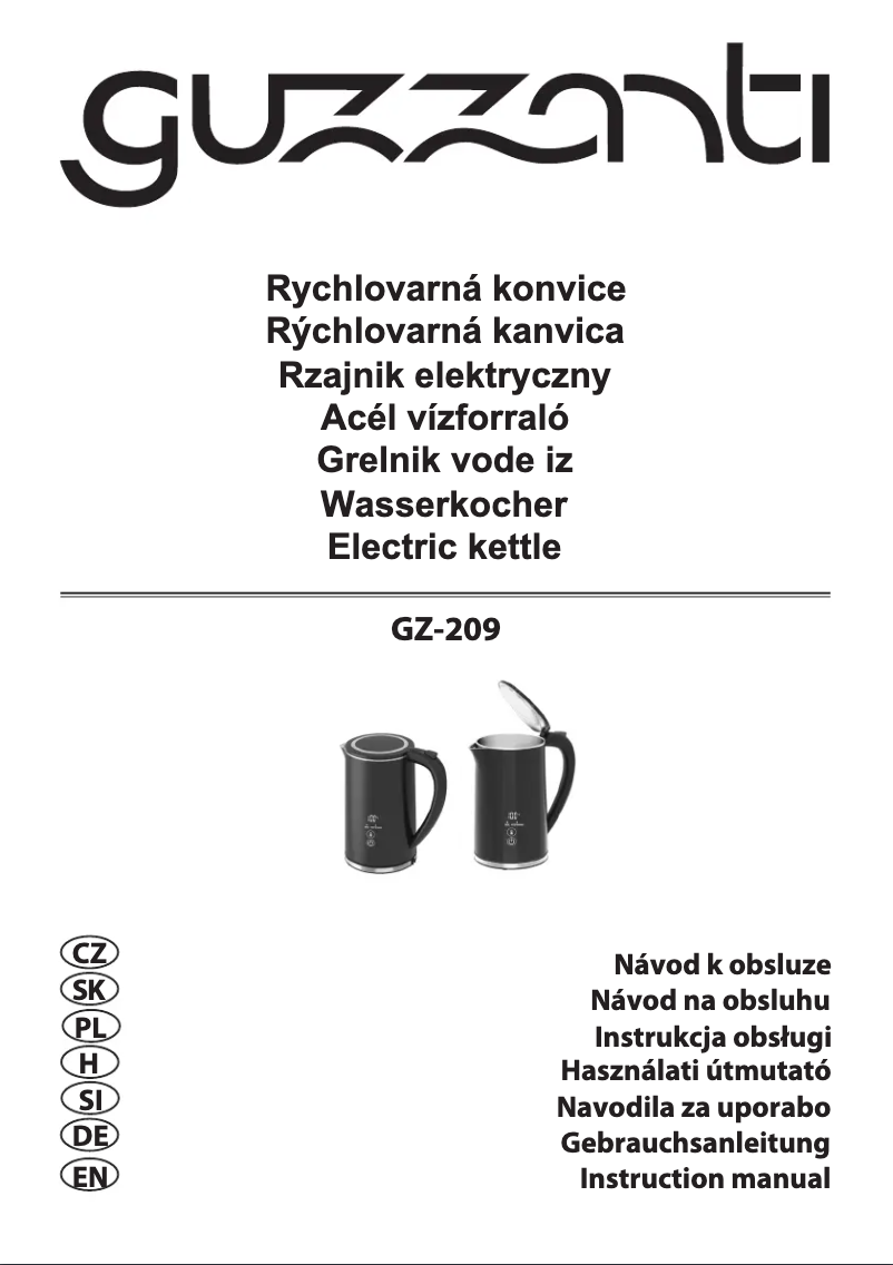 Page 1 de la notice Manuel utilisateur Guzzanti GZ-209