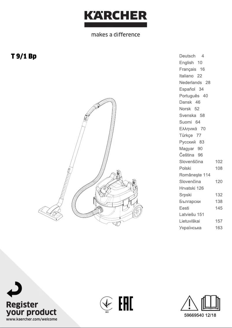 Image de la première page du manuel de l'appareil T 9/1 Bp