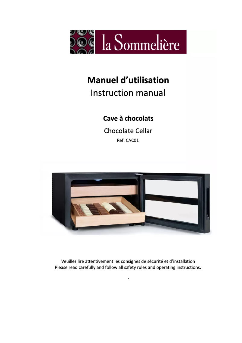 Image de la première page du manuel de l'appareil CAC01