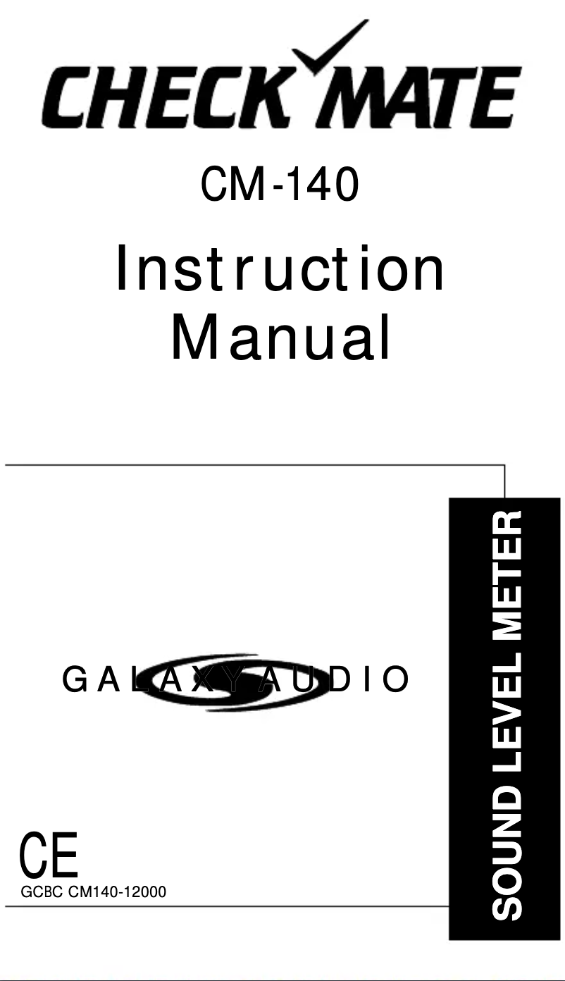 Image de la première page du manuel de l'appareil Check Mate CM-140