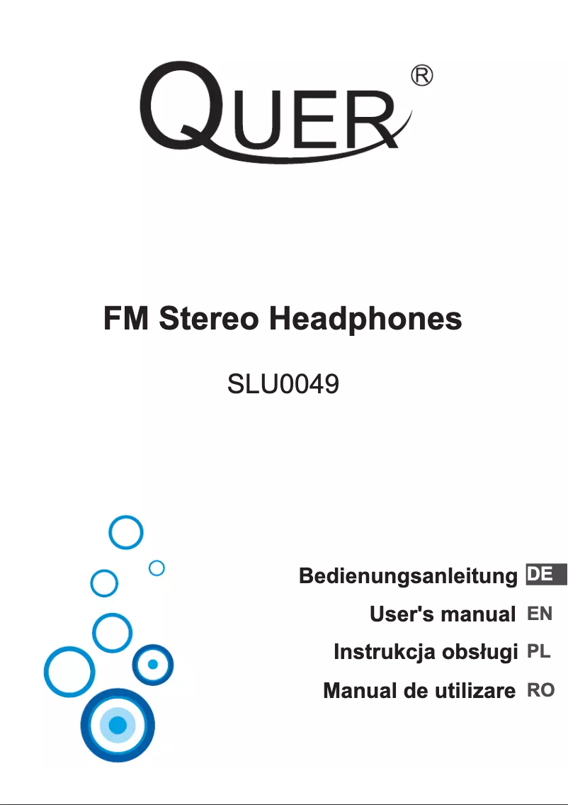 Image de la première page du manuel de l'appareil SLU0049