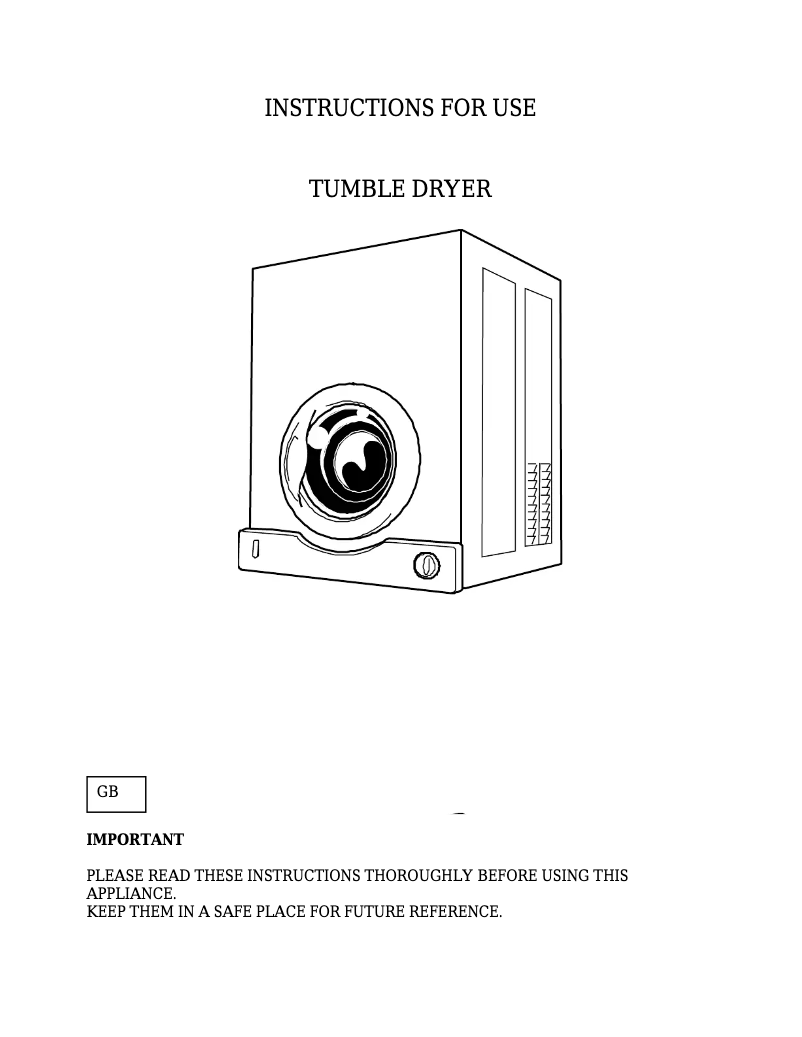Page n°1 - Manuel utilisateur White Knight 35AW