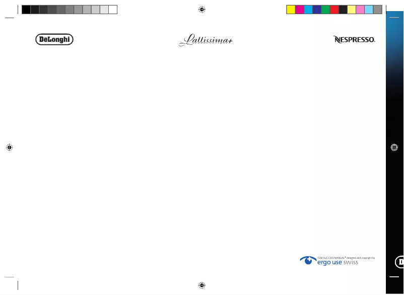 Page 1 de la notice Manuel utilisateur Nespresso Lattissima Plus