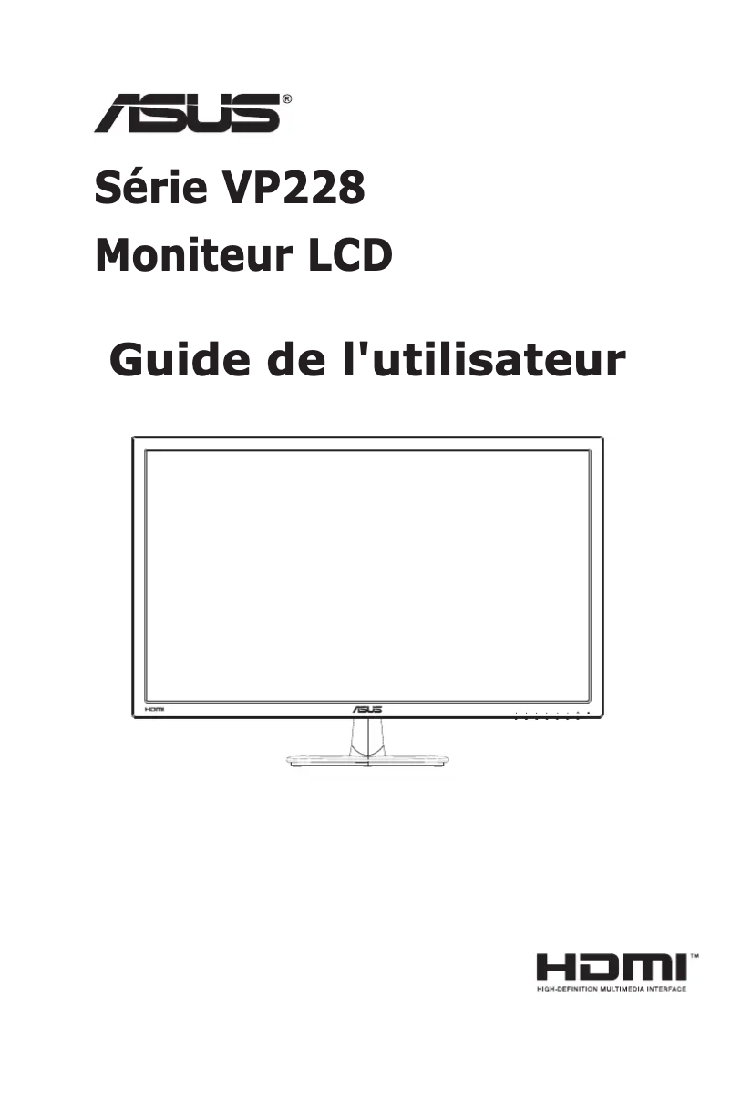 Page 1 de la notice Manuel utilisateur Asus VP228NE