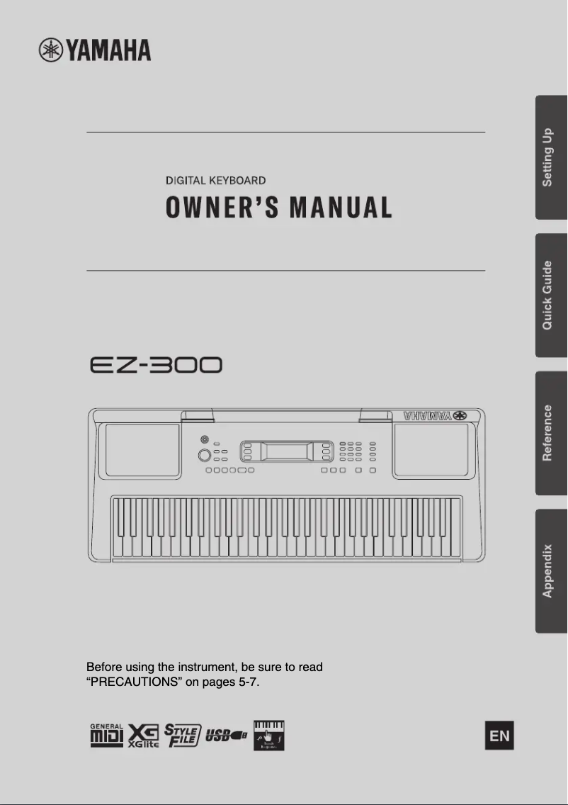 Page 1 de la notice Manuel utilisateur Yamaha EZ-300