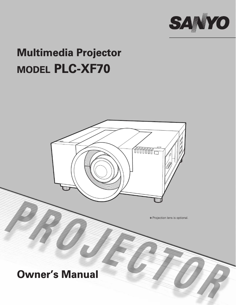 Page 1 de la notice Manuel utilisateur Sanyo PLC-XF70