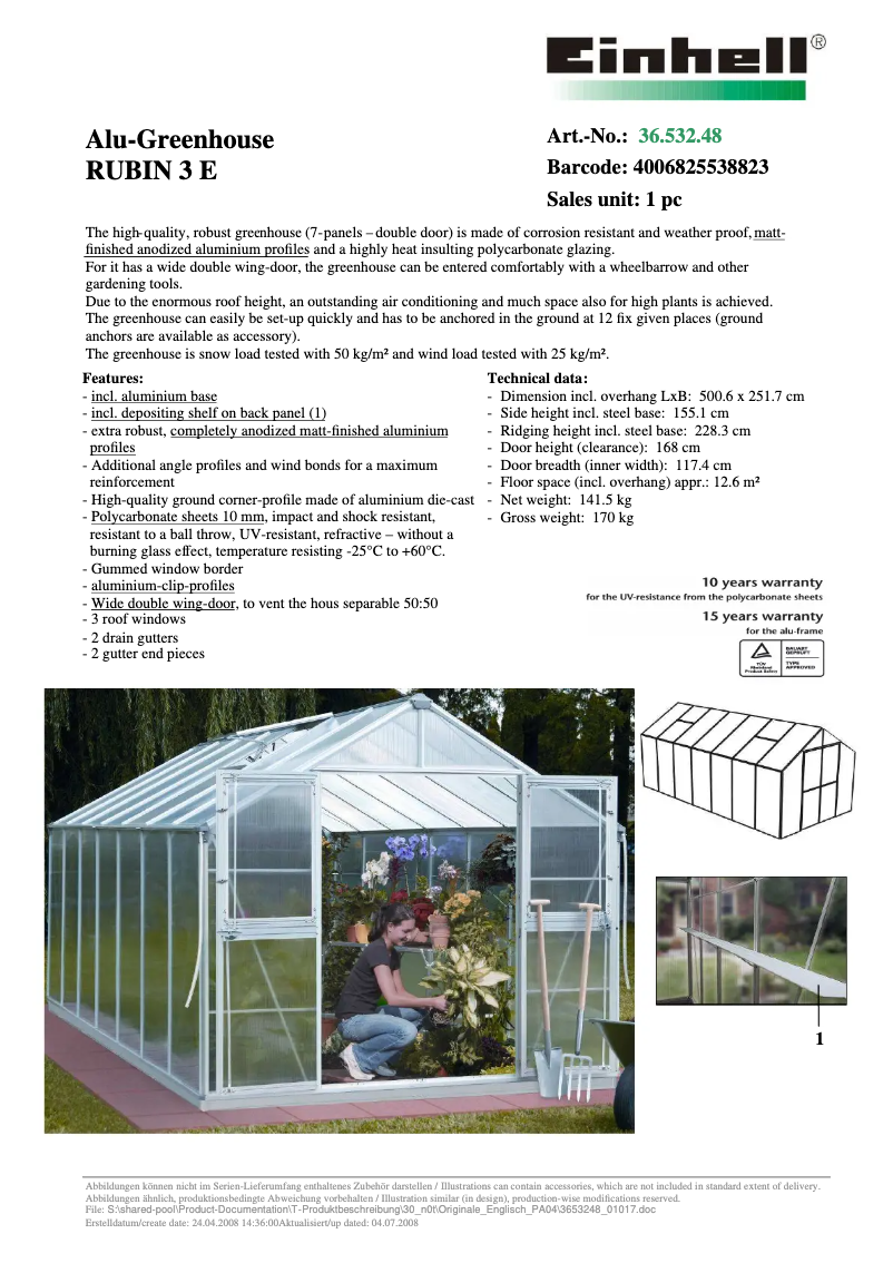 Image de la première page du manuel de l'appareil RUBIN 3 E