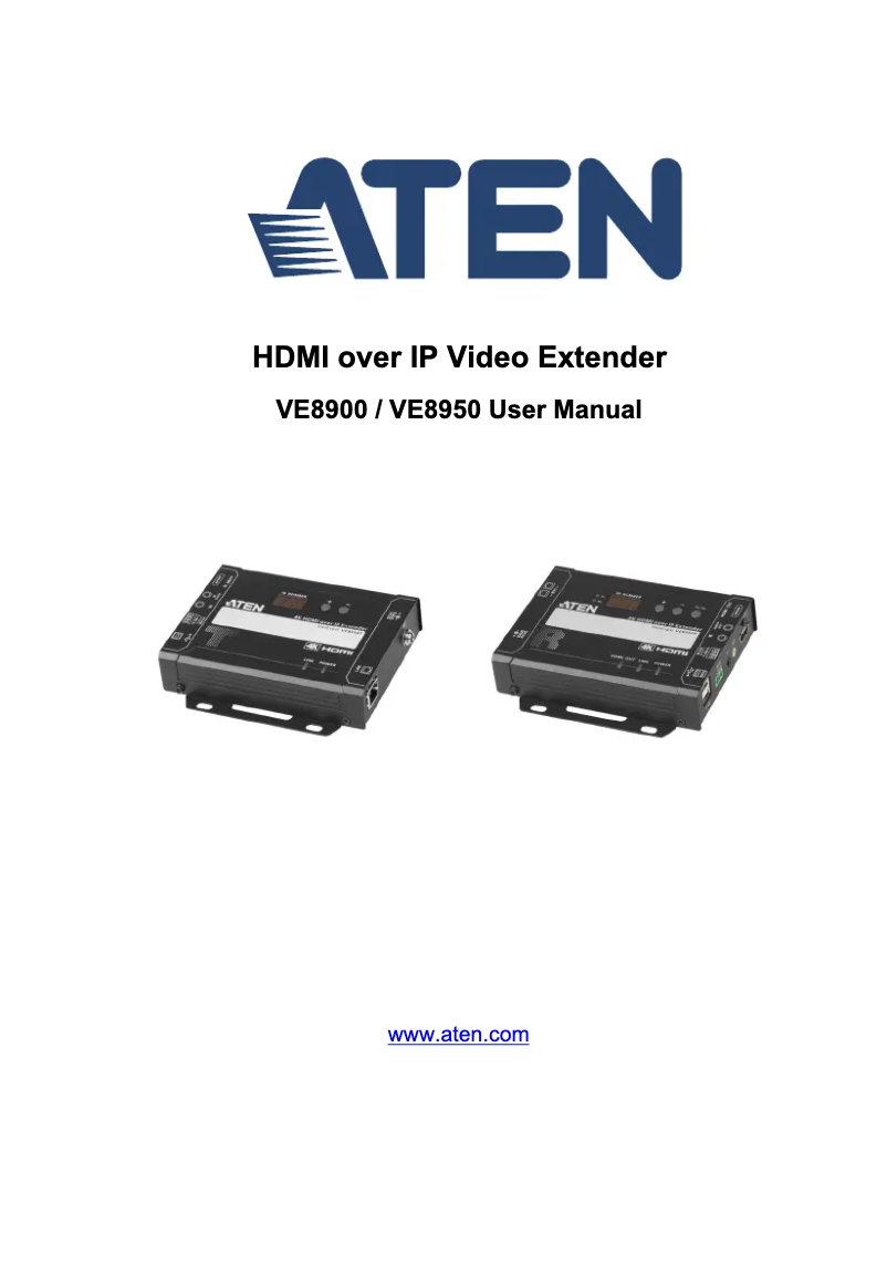 Page n°1 - Manuel utilisateur ATen VE8950T