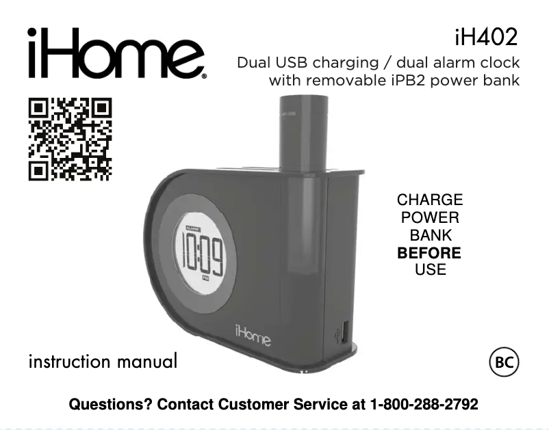 Page n°1 - Manuel utilisateur iHome iH402