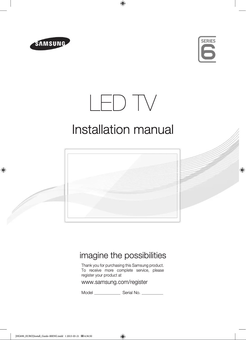 Page 1 de la notice Manuel utilisateur Samsung HG28EB690BB