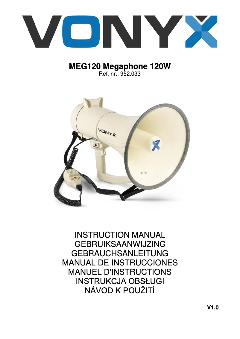 Página 1 del manual Manual de usuario Vonyx MEG120