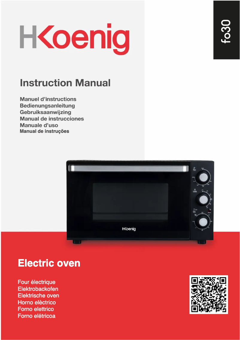 Page 1 de la notice Manuel utilisateur H.Koenig FO30