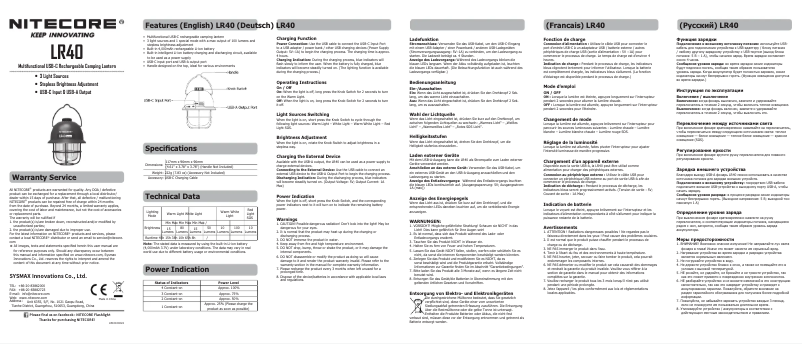 Image de la première page du manuel de l'appareil LR40