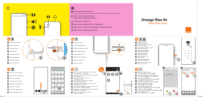 Page 1 de la notice Manuel utilisateur Orange Rise 54