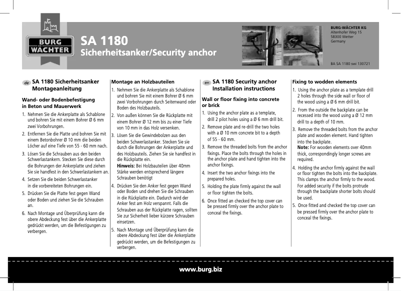 Image de la première page du manuel de l'appareil SA 1180