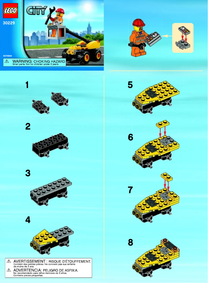 Page 1 de la notice Manuel utilisateur Lego Repair Lift 30229