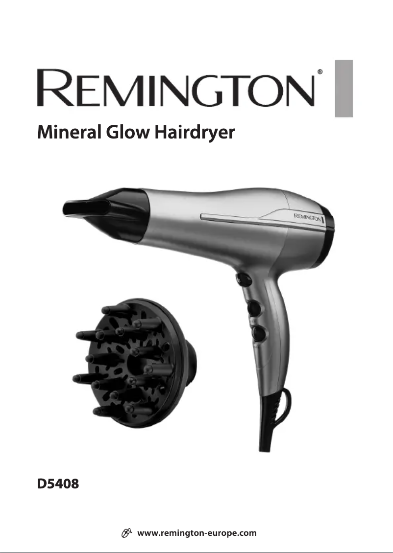 Page n°1 - Manuel utilisateur Remington Mineral Glow D5408AU