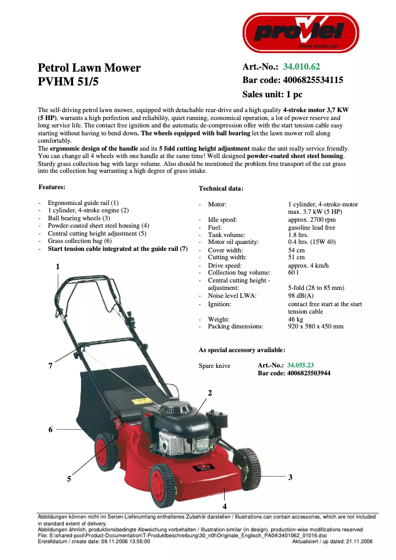 Page 1 de la notice Manuel utilisateur Proviel PVHM 51/5