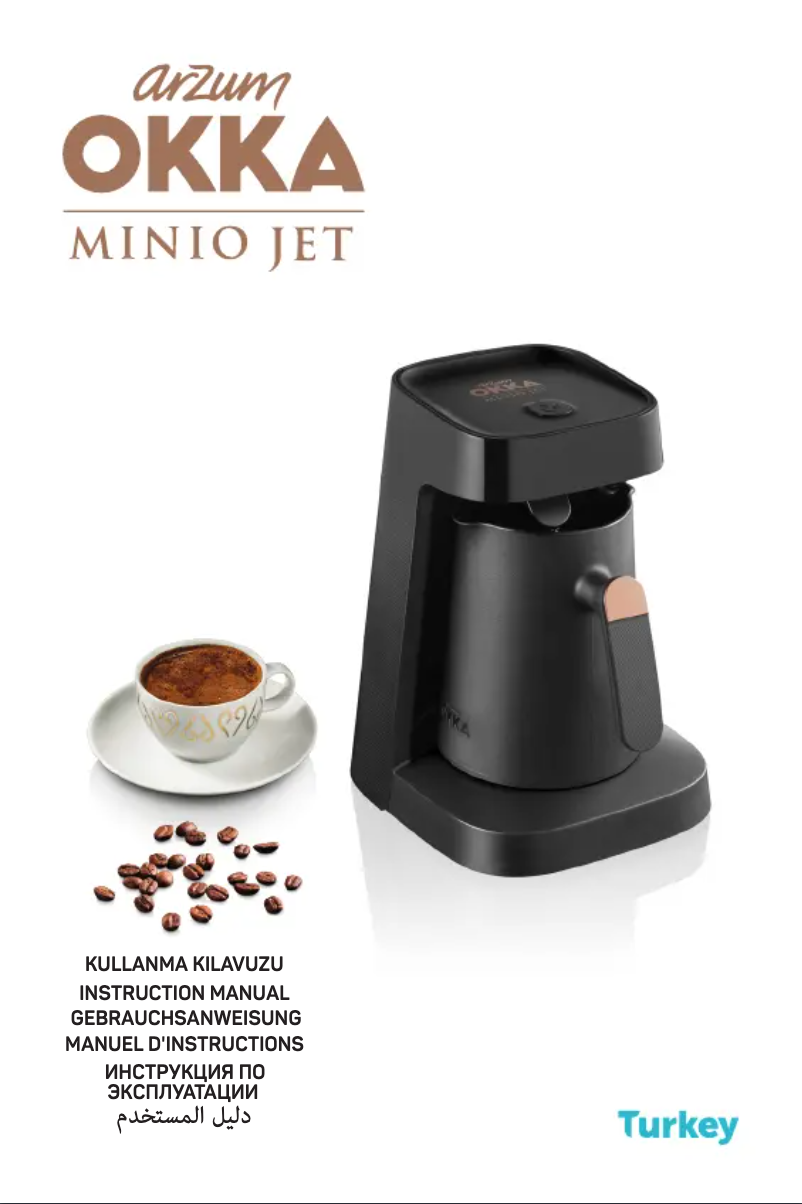 Page 1 de la notice Manuel utilisateur Arzum OKKA Minio Jet OK0013