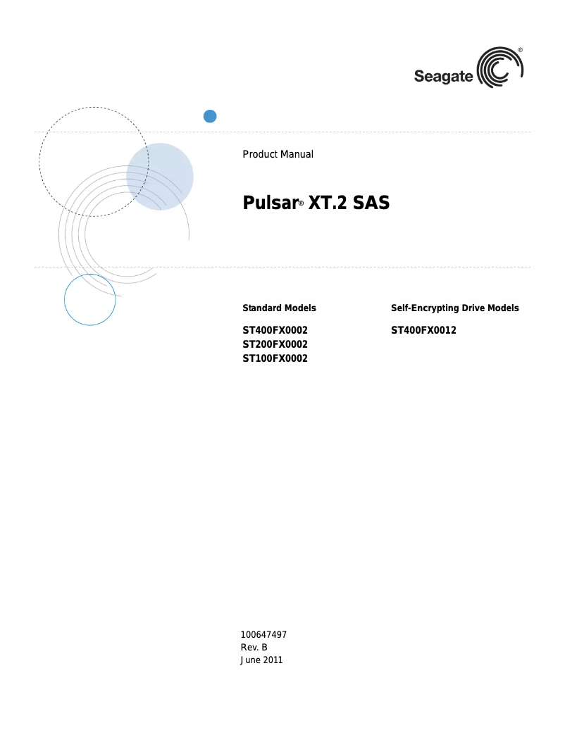 Page 1 de la notice Manuel utilisateur Seagate ST100FX0002