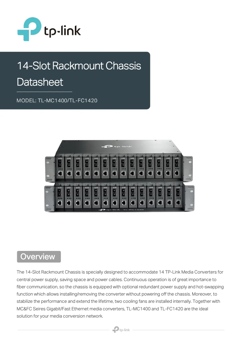 Image de la première page du manuel de l'appareil TL-FC1420