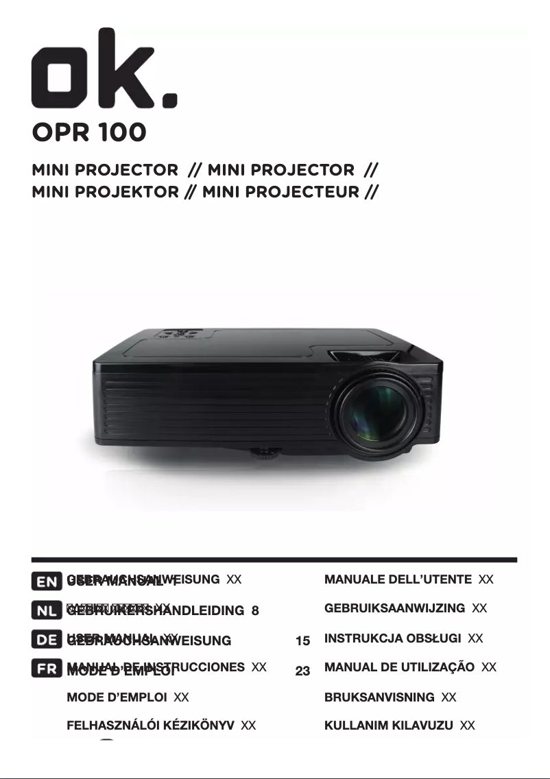 Imagen de la primera página del manual del dispositivo OPR 100