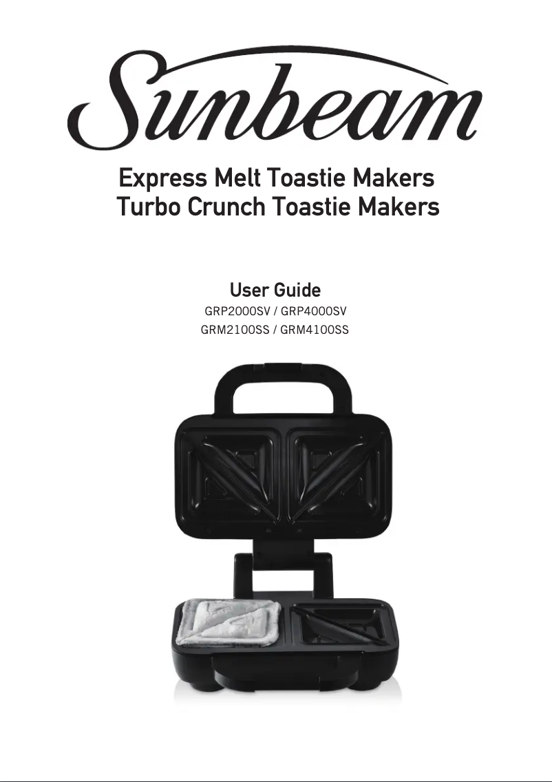 Page 1 de la notice Manuel utilisateur Sunbeam Turbo Crunch GRM4100SS