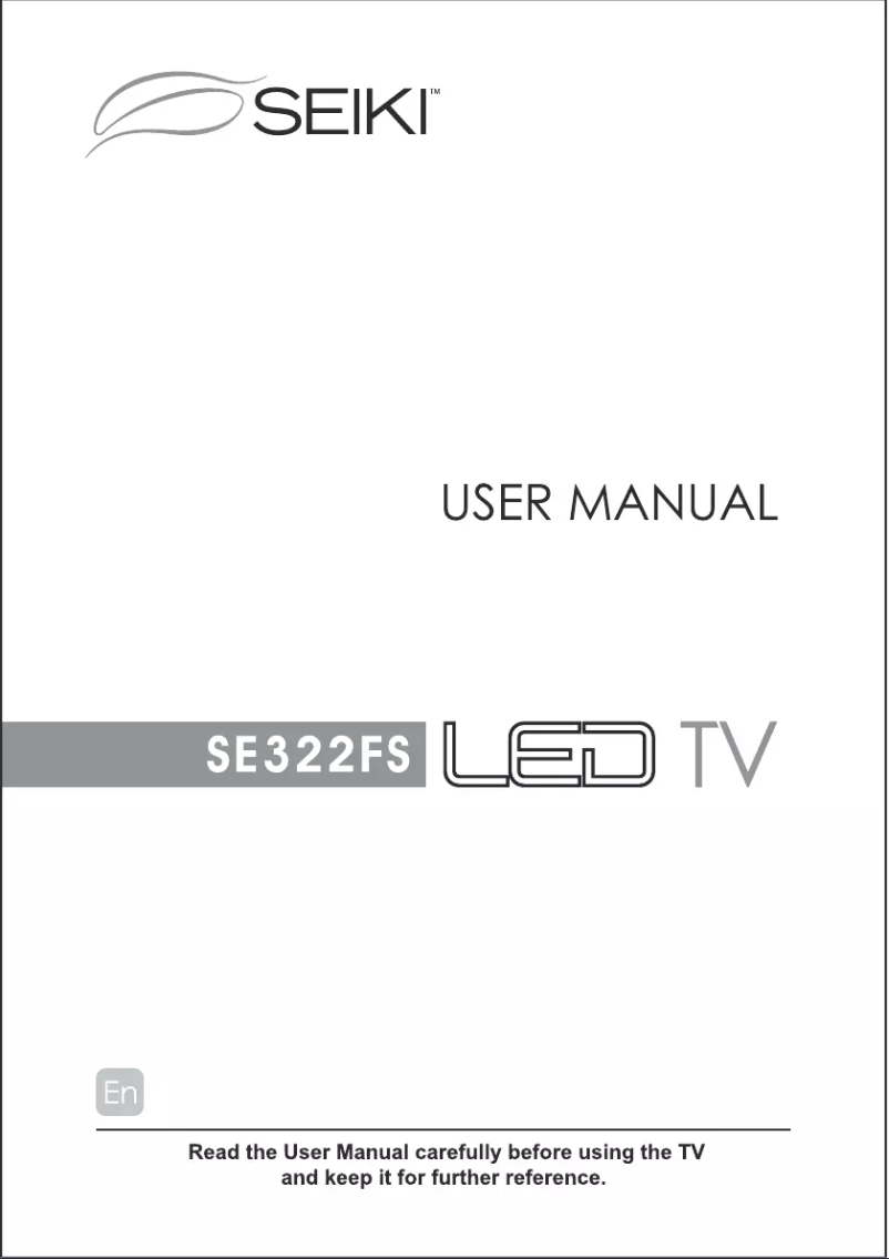Page 1 de la notice Manuel utilisateur Seiki SE322FS