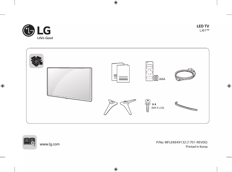 Page n°1 - Manuel utilisateur LG 55LJ615V