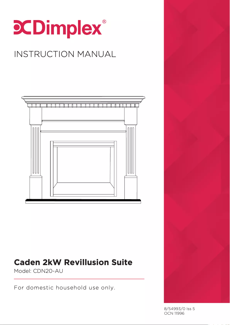 Page 1 de la notice Manuel utilisateur Dimplex Caden CDN20-AU