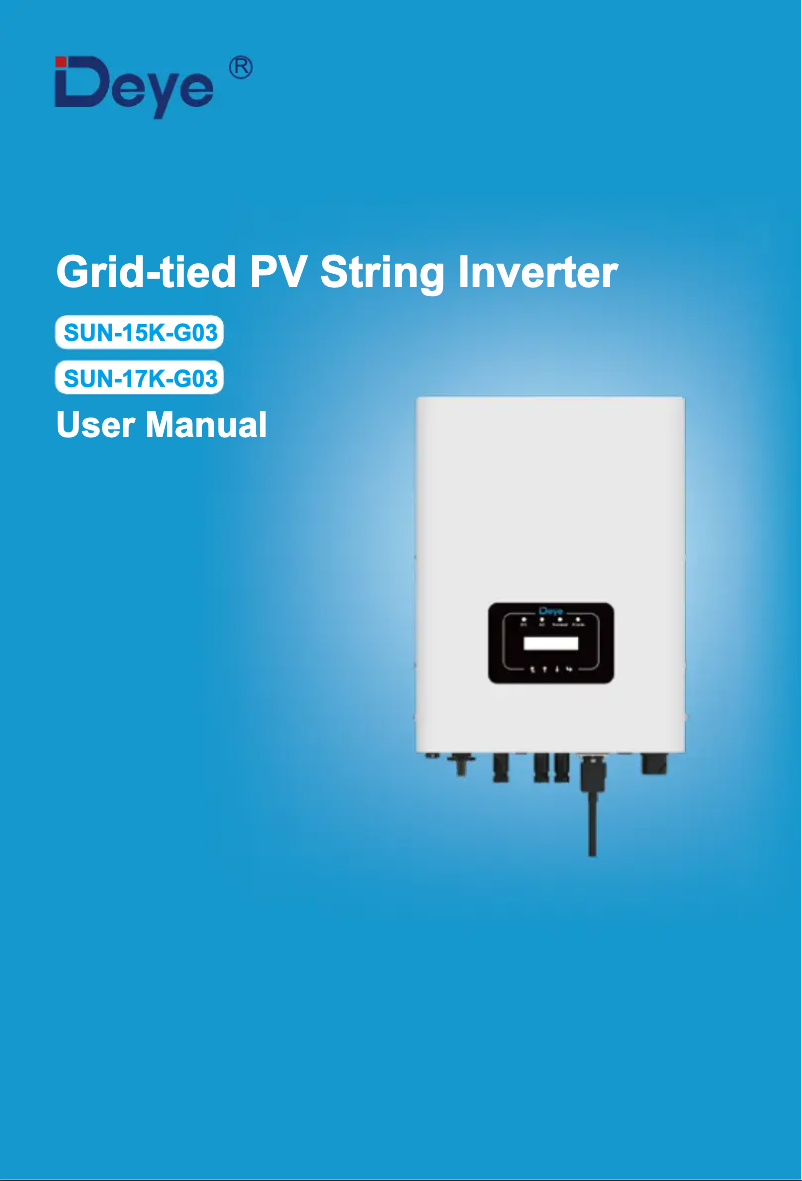 Page 1 de la notice Manuel utilisateur Deye SUN-10K-G03-P