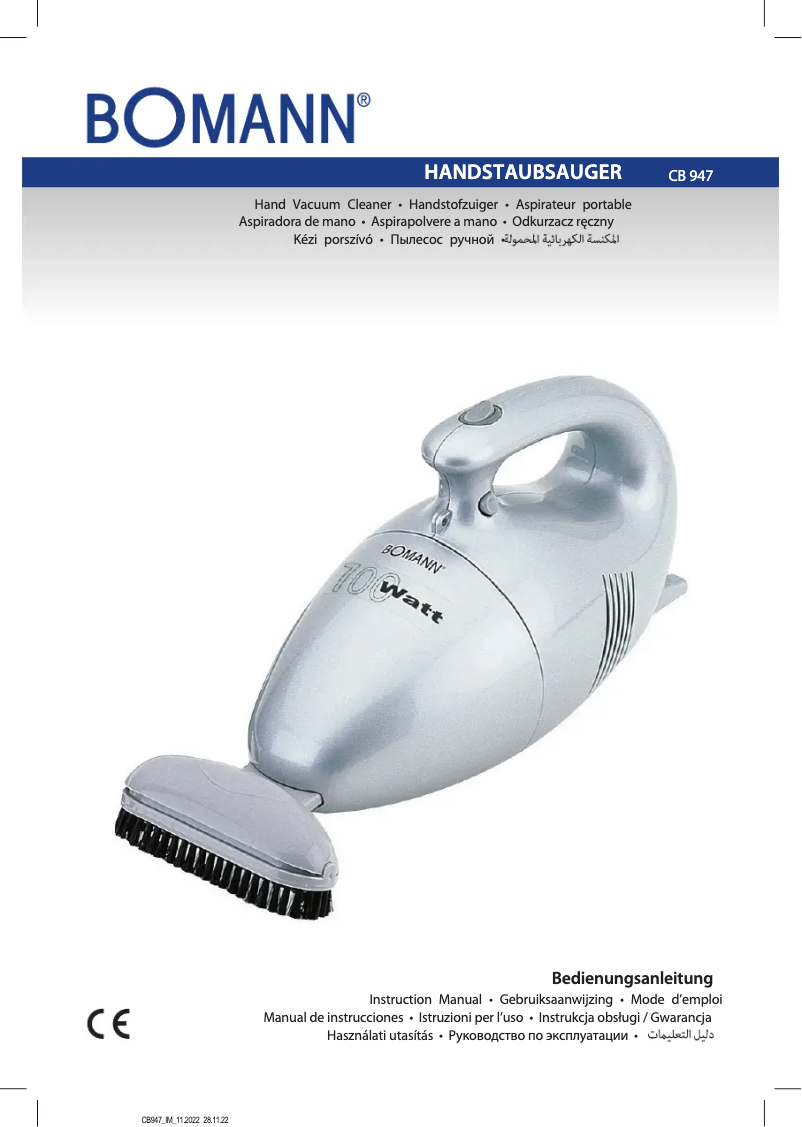 Image de la première page du manuel de l'appareil CB 947