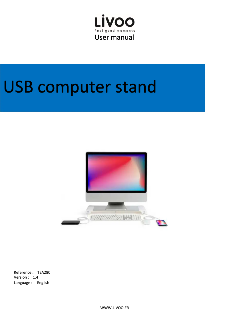 Page 1 de la notice Manuel utilisateur Livoo TEA280