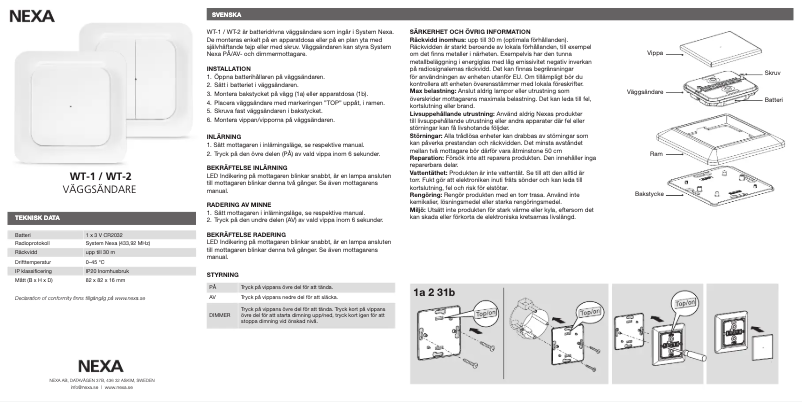 Image de la première page du manuel de l'appareil WT-2