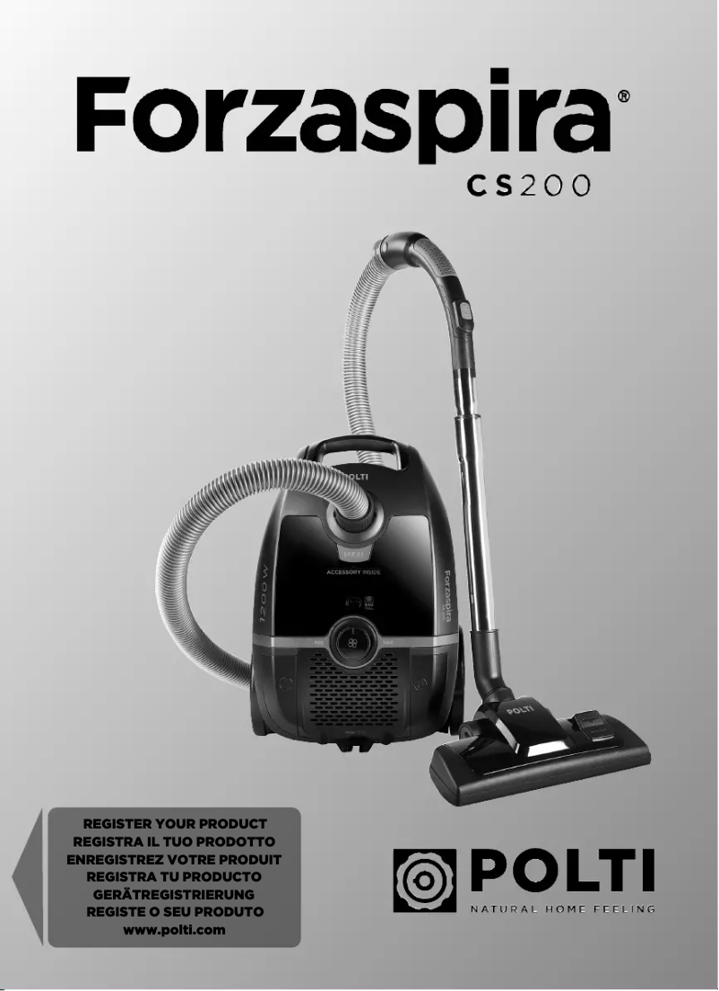 Page 1 de la notice Manuel utilisateur Polti Forzaspira CS 200